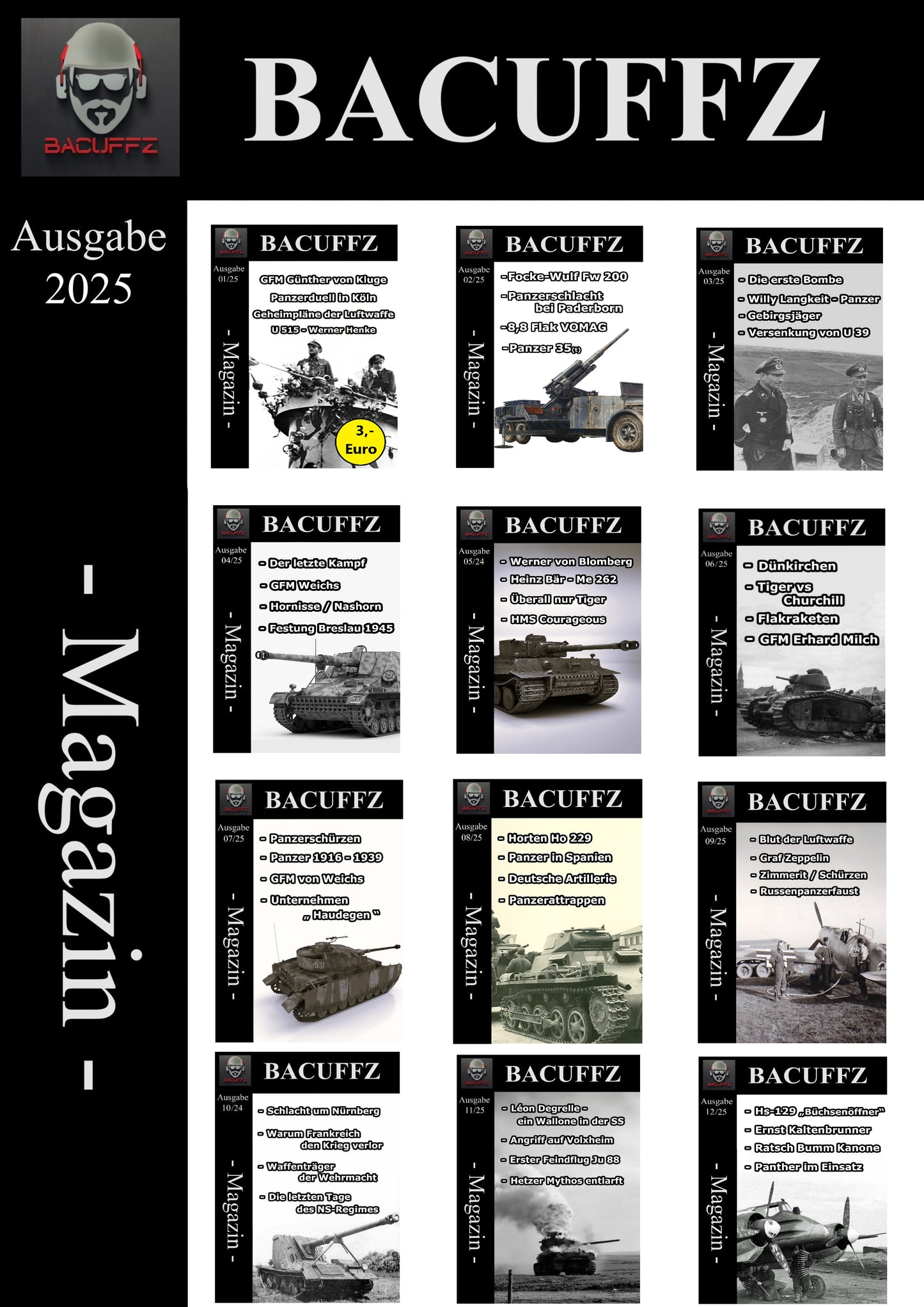 BACUFFZ ONLINE Magazin Jahresausgabe 2025