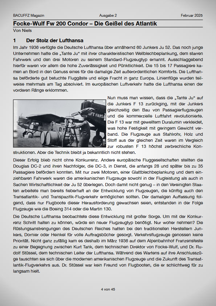 BACUFFZ ONLINE Magazin 02 / 25
