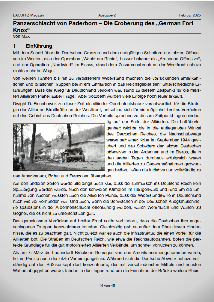 BACUFFZ ONLINE Magazin 02 / 25