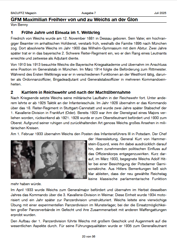 BACUFFZ ONLINE Magazin 07 / 25
