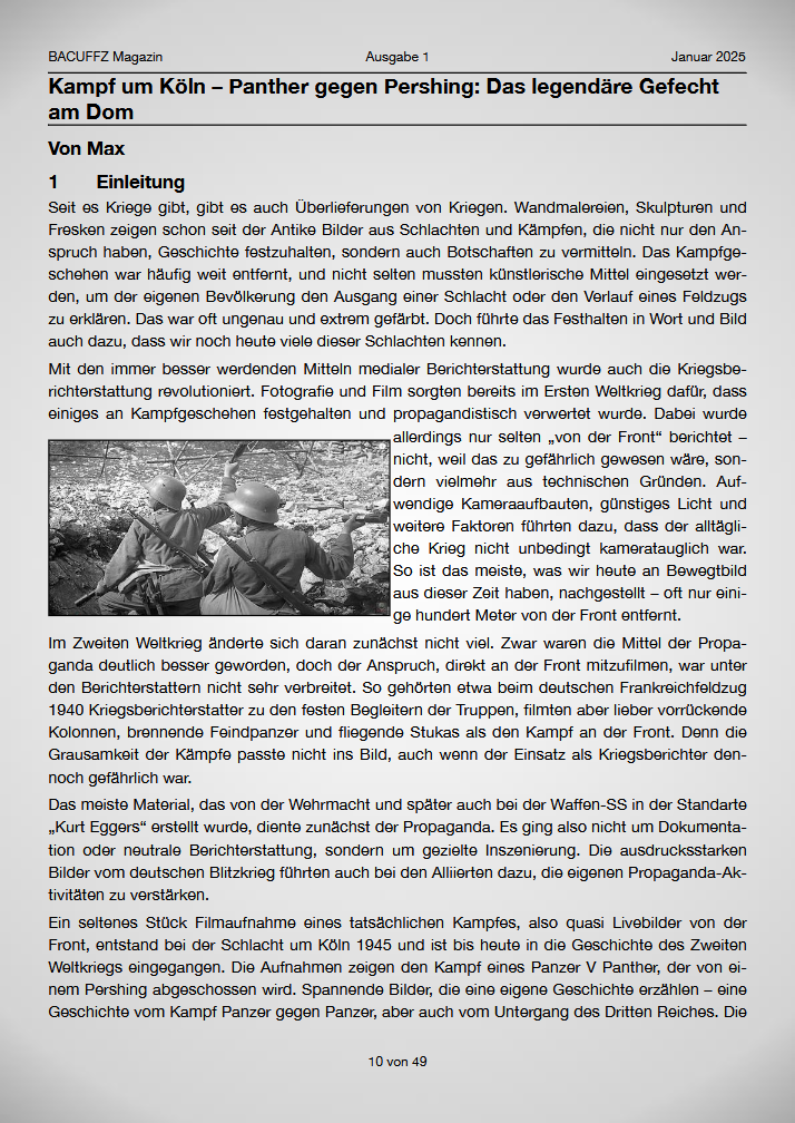 BACUFFZ ONLINE Magazin 01 / 25