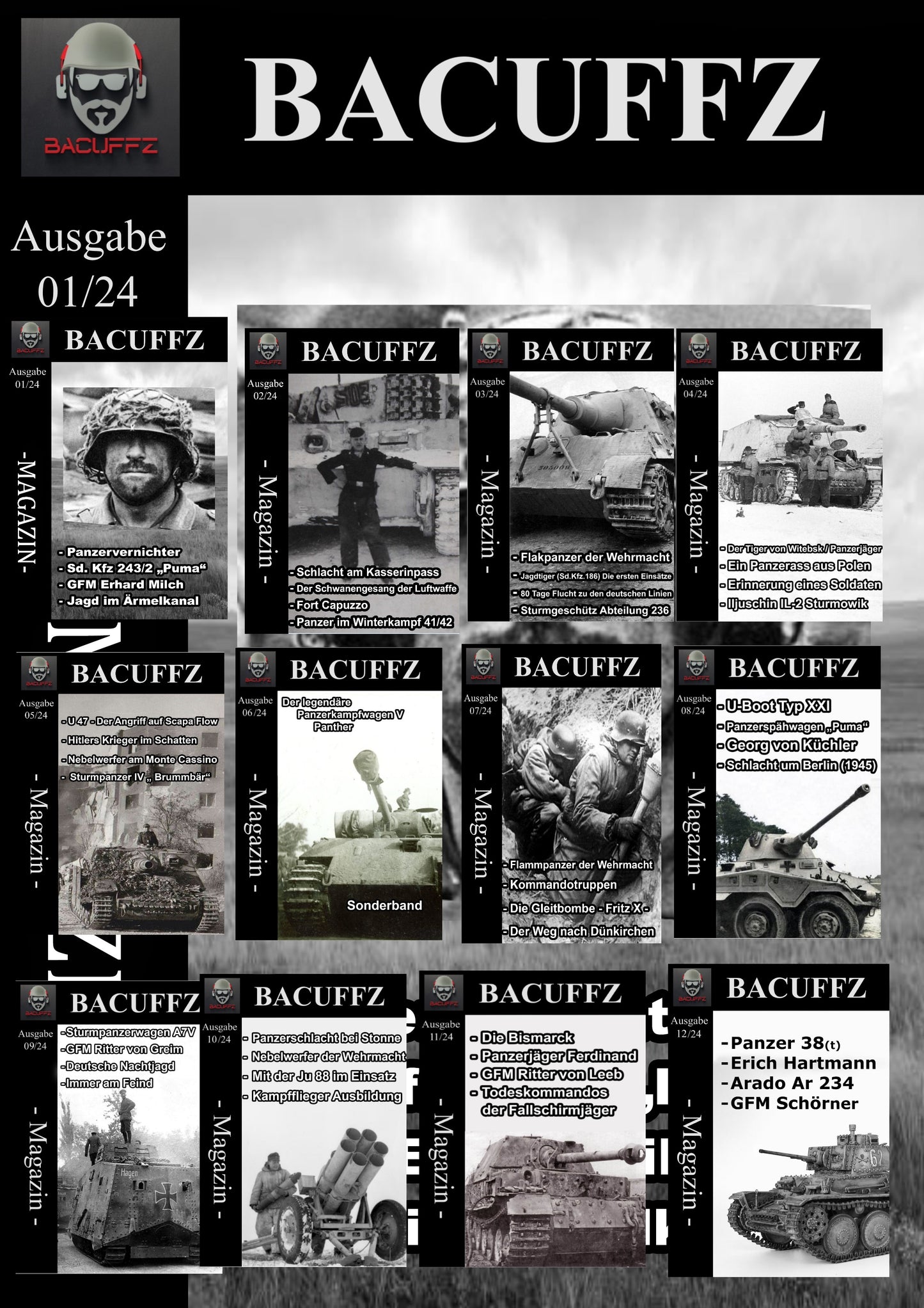 12 x  BACUFFZ ONLINE Magazin