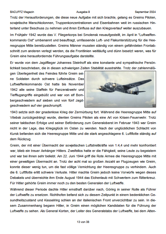 BACUFFZ ONLINE Magazin 09 / 24