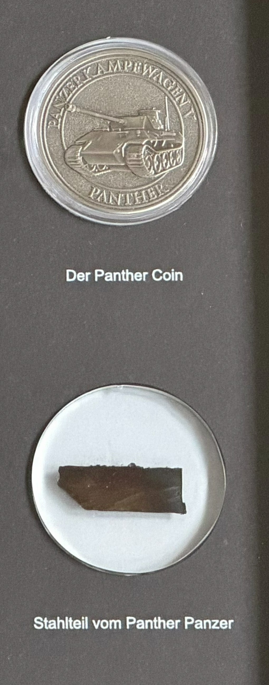Panzerkampfwagen V „Panther“ – Exklusiver Sammlerrahmen mit Original-Stahlteil & Silber-Coin